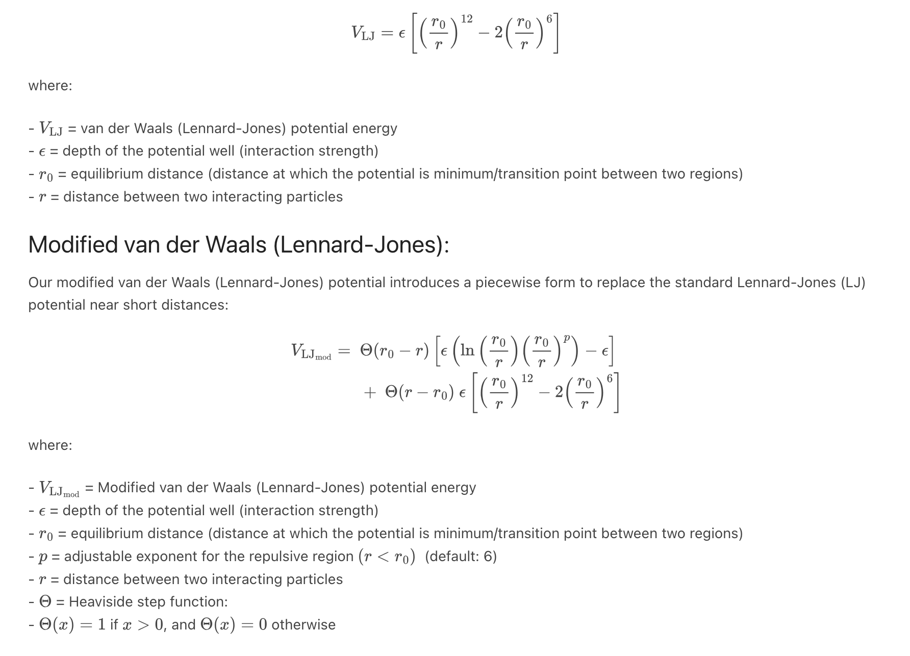 VDW equations part 1